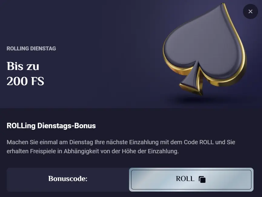 RollXO Reload Bonus